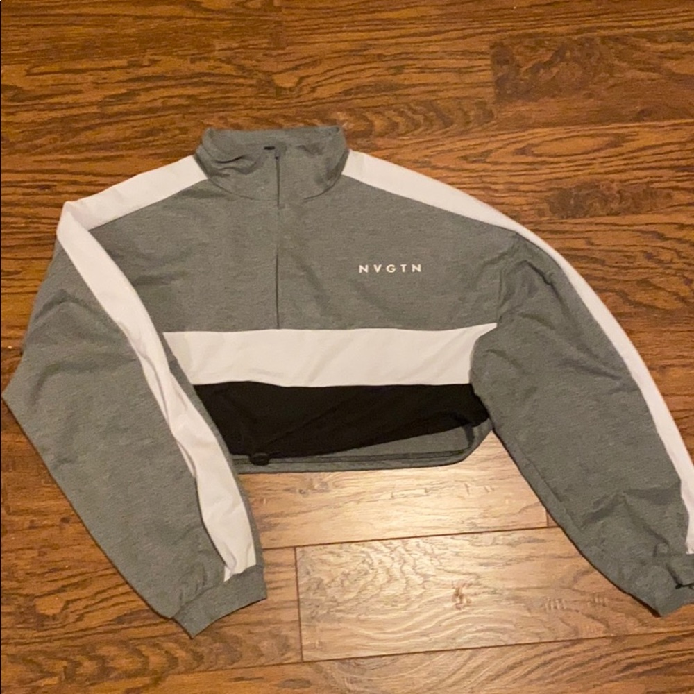 NVGTN Grey oversized crop pullover